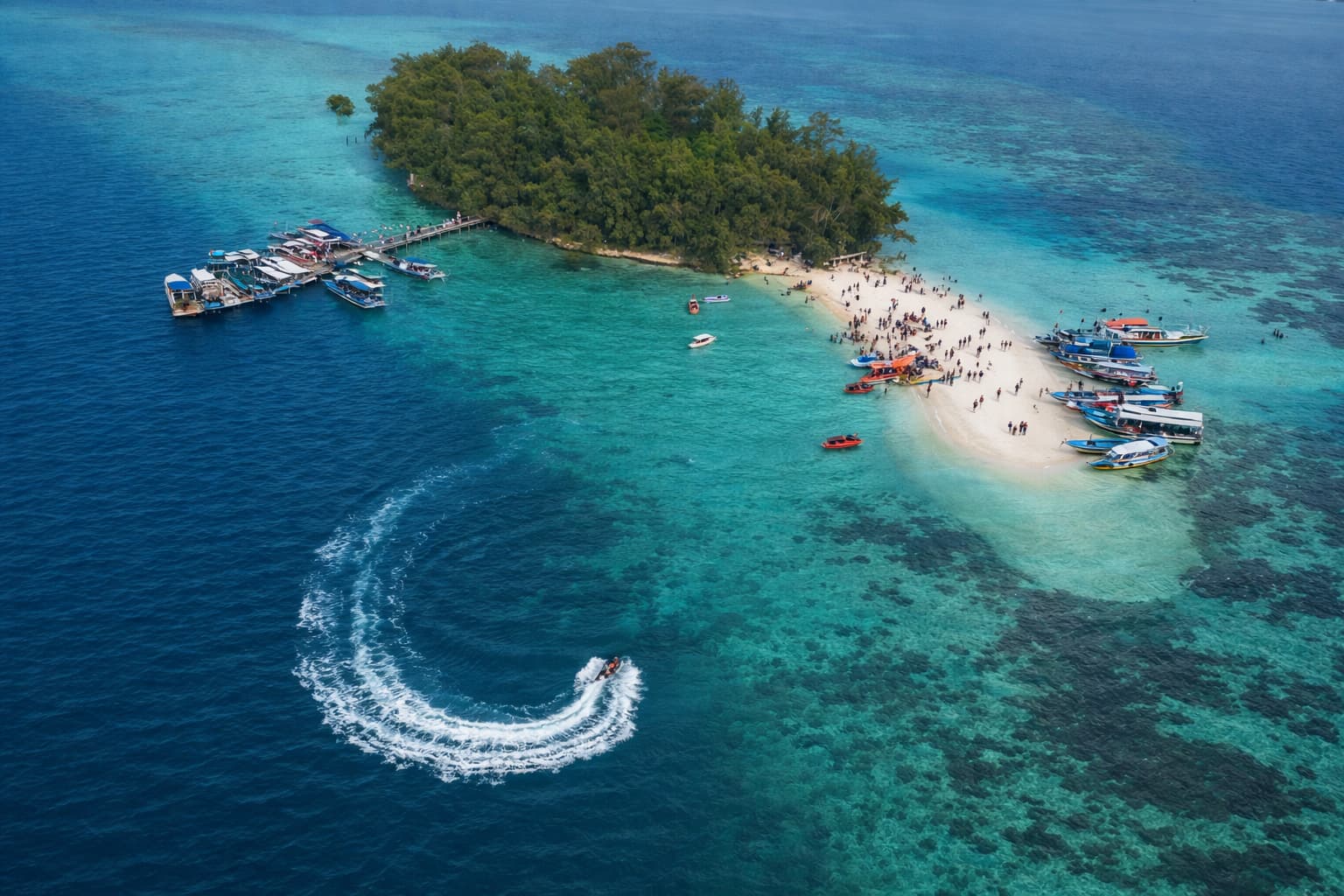 Pemandangan Pulau Harapan - Trip Kepulauan Seribu